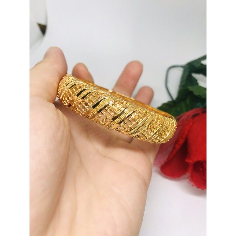 GELANG TABGAN BANGKOK WARNA EMAS 24 K PERHIASAN WANITA DEWASA