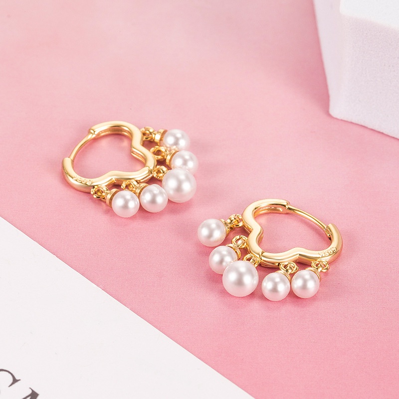 Anting Klip S925 Silver Liontin Rumbai Mutiara Untuk Wanita