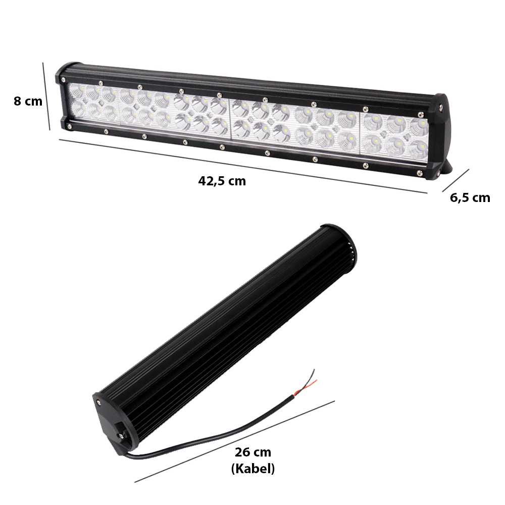 LAMPU SPOT LIGHT LED BAR MOBIL 17.2 INCH OFFROAD 4WD 108 W 36 LED - TGIO756O6