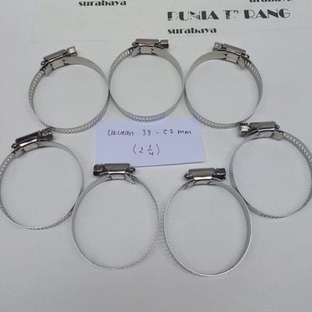 Klem Selang VOXY Stainless Steel 21/4&quot; - Cleam Slang Stenles Tw Kilap 2 1/4 in - Kleam Clem 21/4in