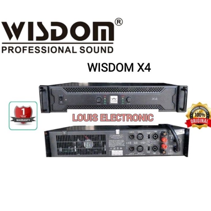 Power Amplifier WISDOM X4 X-4 X 4 2 Channel ORIGINAL