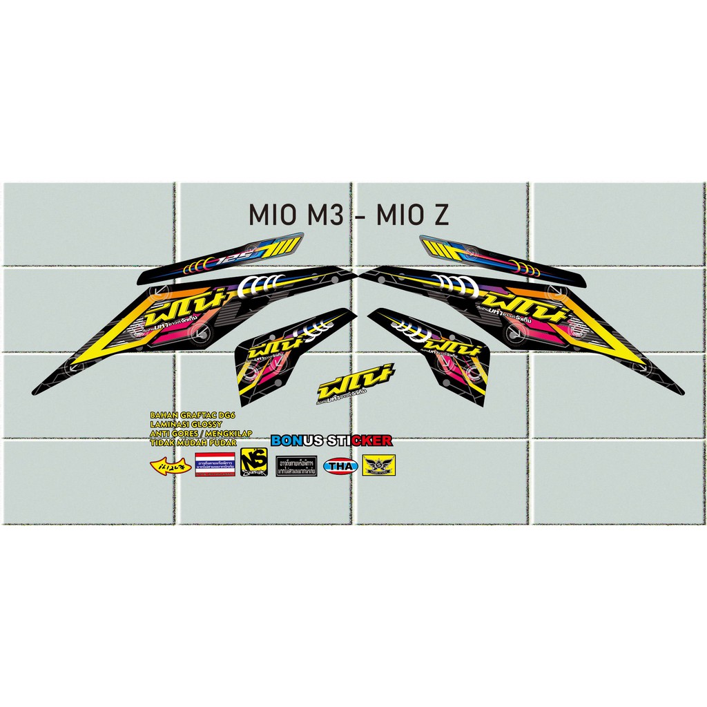 STRIPING VARIASI THAILOOK THAILAND STIKER MIO M3 MIO Z CUSTOM