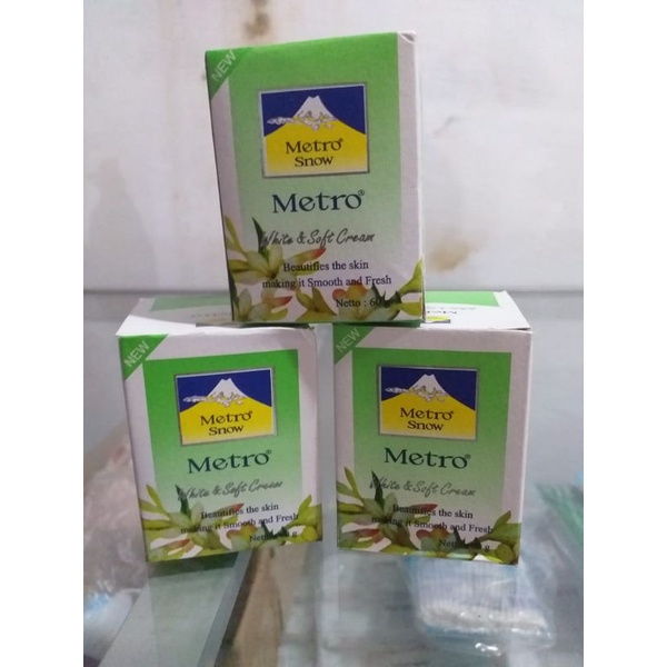 bedak metro snow / bedak cream metro 60 gr