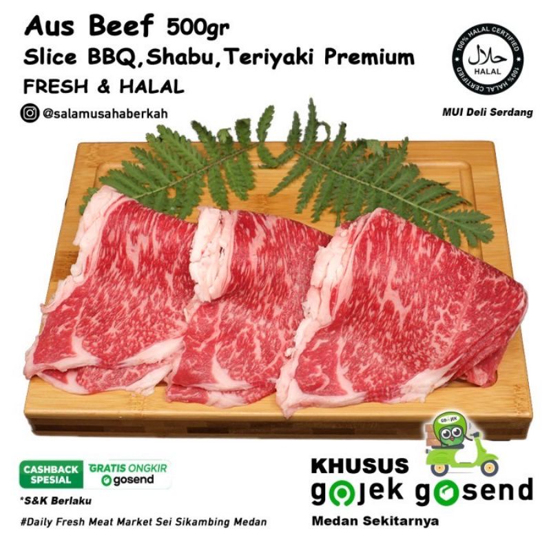 

Slice Beef Shabu Shabu Teriyaki Daging Sapi Fresh Halal 500gr