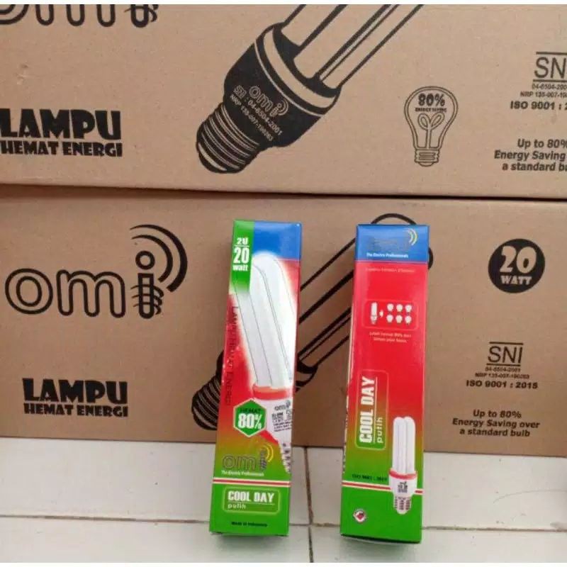 Lampu Bohlam 2U / 3U / Spiral Merek Omi/Maxtron/3G