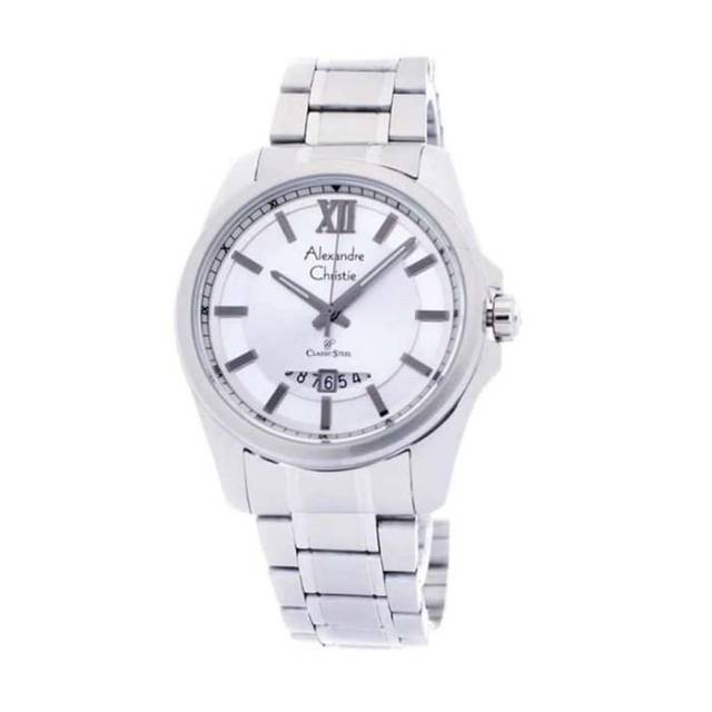 JAM TANGAN WANITA ALEXANDRE CHRISTIE AC8473 SILVER ORIGINAL