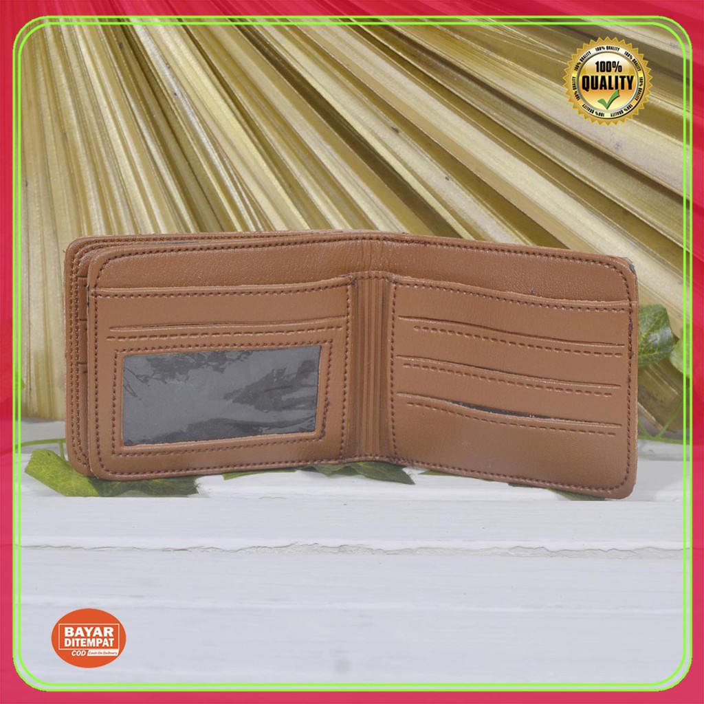 Terbaru !! Dompet Pria Lipat Tiga Kulit PVC kasual COD