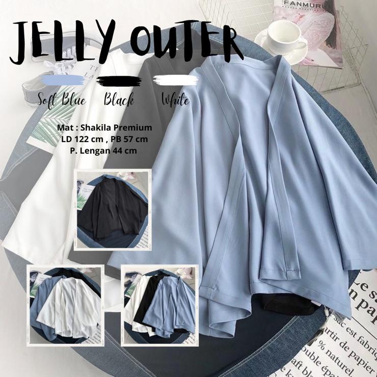 Prqueen Fashion | Jelly Outer | Basic Outer Oversize Wanita | Cardigan Wanita Korean Style