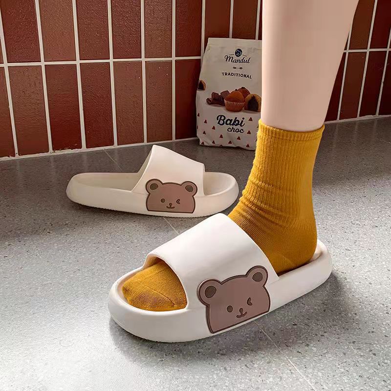 Grosir - S988 Sandal Slop Beruang / Sandal Bear Samping / Sandal Rumah / Sandal Fashion Wanita