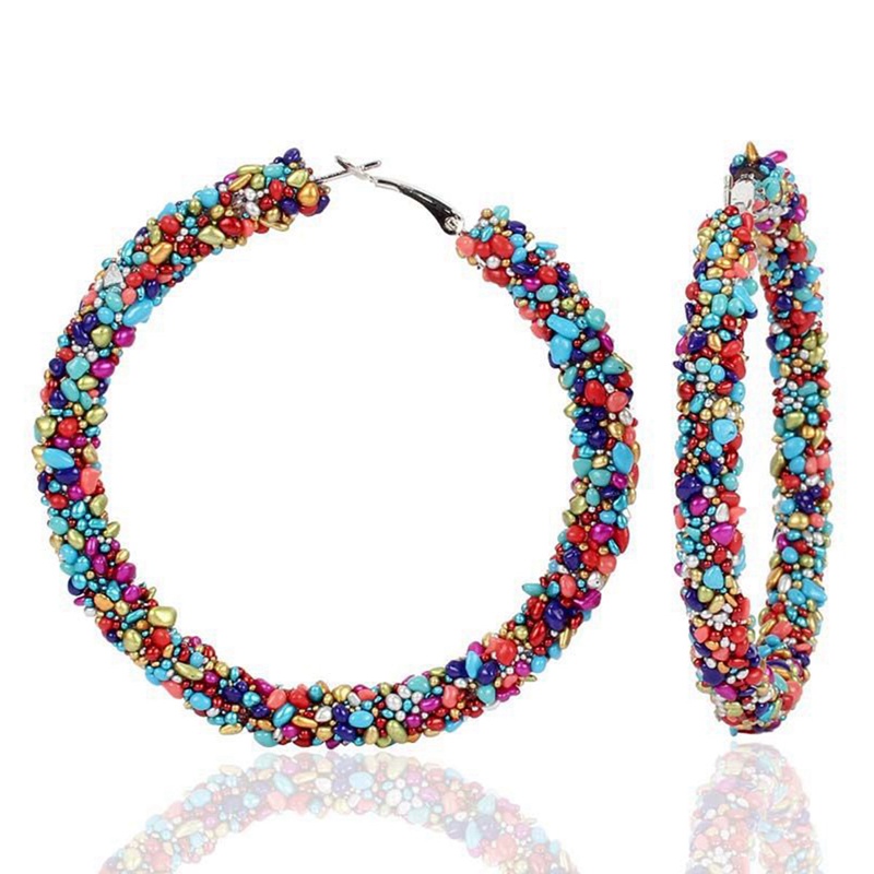 Anting Hoop 925 Sterling Silver Hias Cubic Zirconia Warna Hitam Untuk Wanita