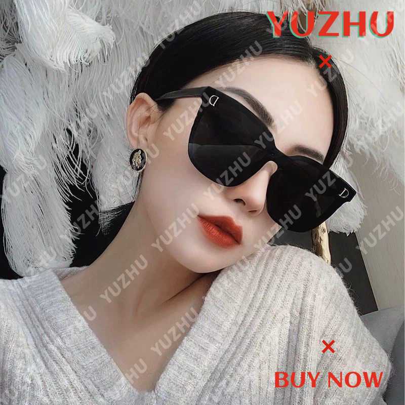 (YUZHU) Bayar di Tempat Kacamata Hitam Korean Gaya Wanita Kacamata Hitam Vintage Gaya Mata Kucing Women Sunglasses