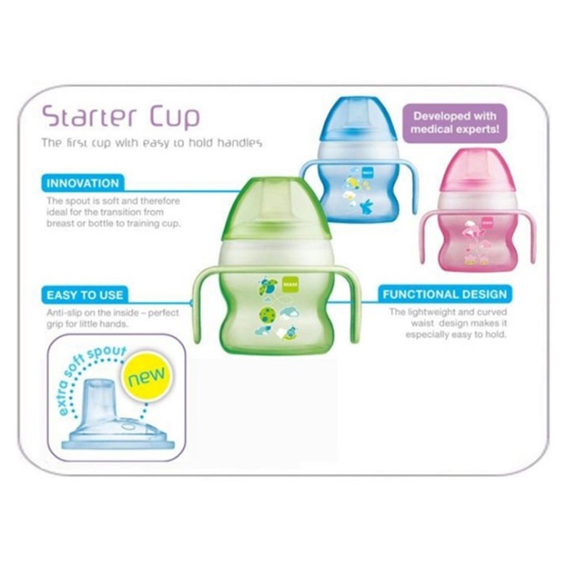 MAM Starter Cup Botol Susu Bayi 150ml extra Soft Spout