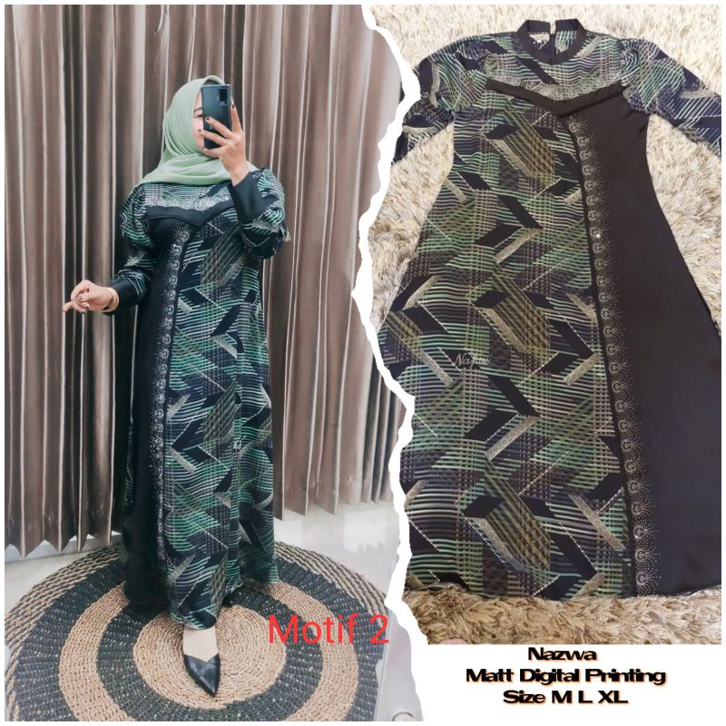 [Tanpa Hijab].Gamis Nazwa Abaya new