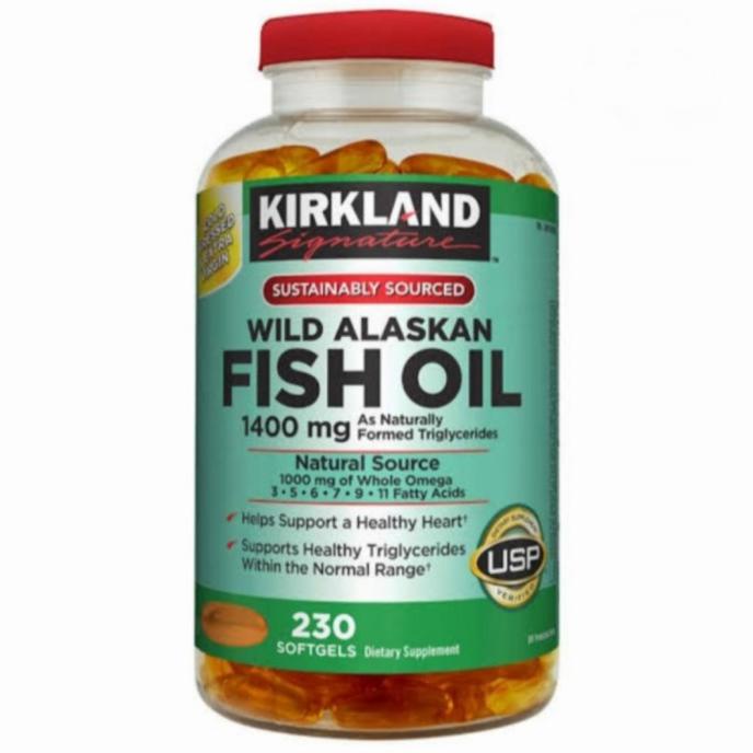 kirkland wild alaskan fish oil 1400mg natural source 230.softgel