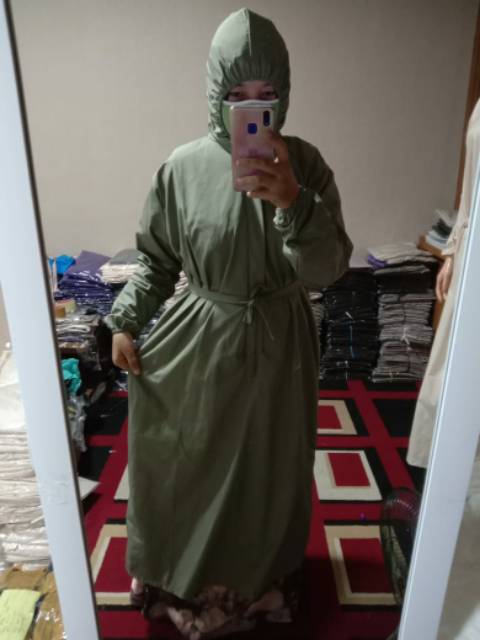 Gaun bedah / jubah operasi/ APD reusable hazmat parasut waterproof