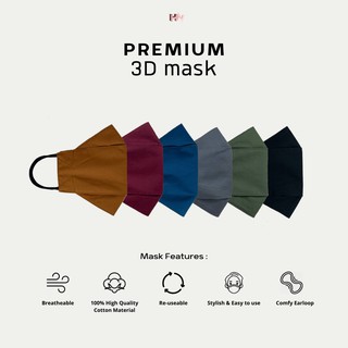 Premium Cotton Mask 3D Masker Kain Non-Medis