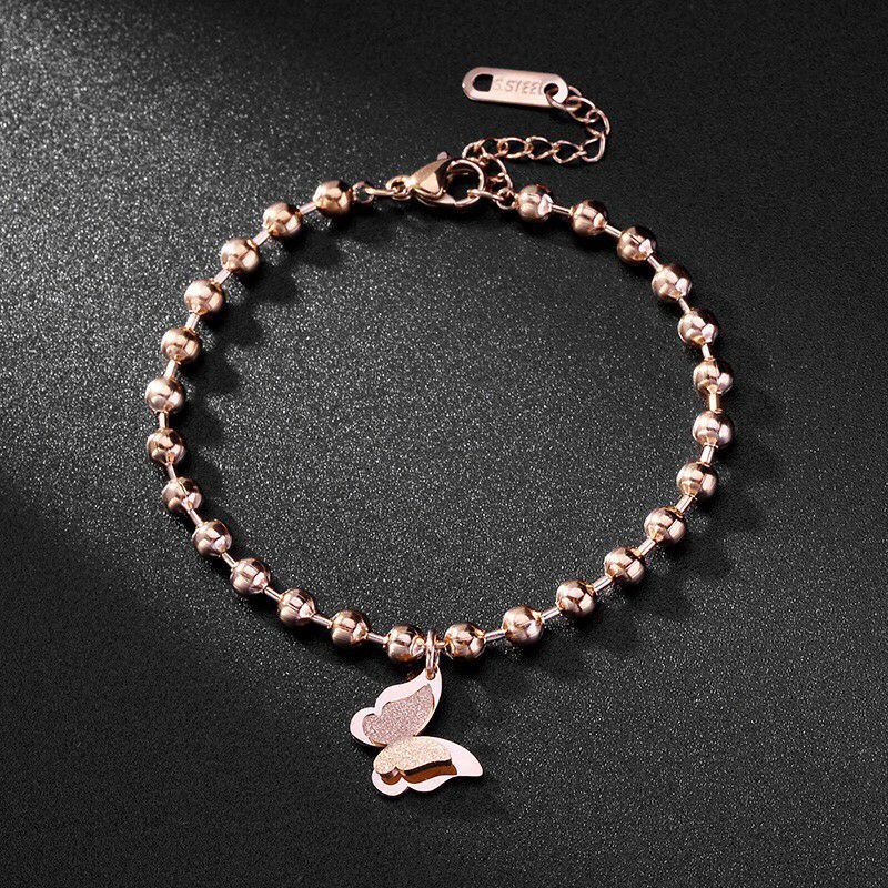 GG Gelang tangan Bulir Lada Kupu-kupu Titanium