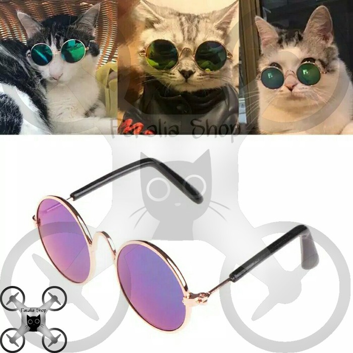 Kacamata Kucing Anjing Cat Dog Pet Sun Glasses Kaca Mata Gelap Hewan