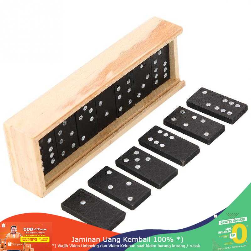 (BISA COD) RVOSTR VBESTLIFE Mainan Domino Gaple Kayu Board Game 28 PCS - D28