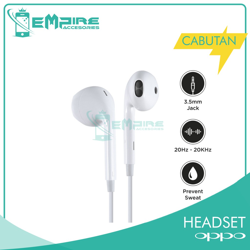 ASLI Headset Oppo R9 R11 Original Cabutan / Bawaan Hp Oppo R11 R9 F7 F9