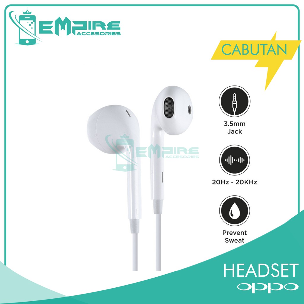 ASLI Headset Oppo R9 R11 Original Cabutan / Bawaan Hp Oppo