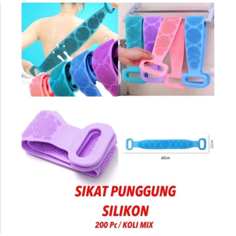 Alat penggosok punggung sikat silikon daki punggung