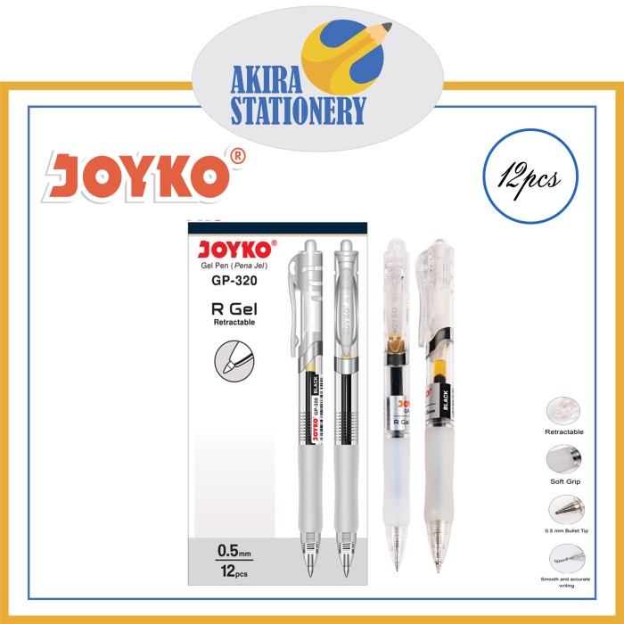 

Murah Pulpen / Pen / Pena Joyko Gel Gp 320 R Gel (12 Pcs) Trendi