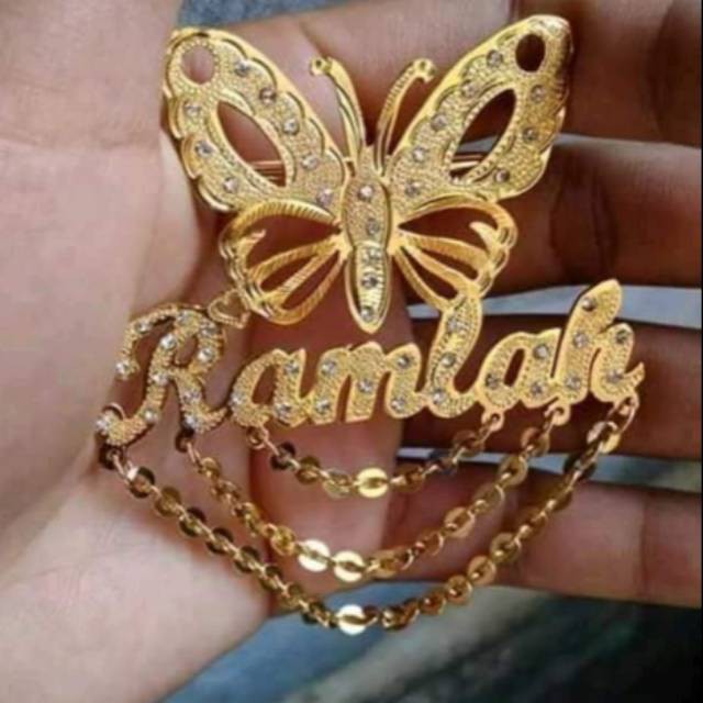 BROS NAMA CUSTOM /BROS KUPU UKIR NAMA GOLD - SILVER /BROS BISA PESAN REQUEST NAMA