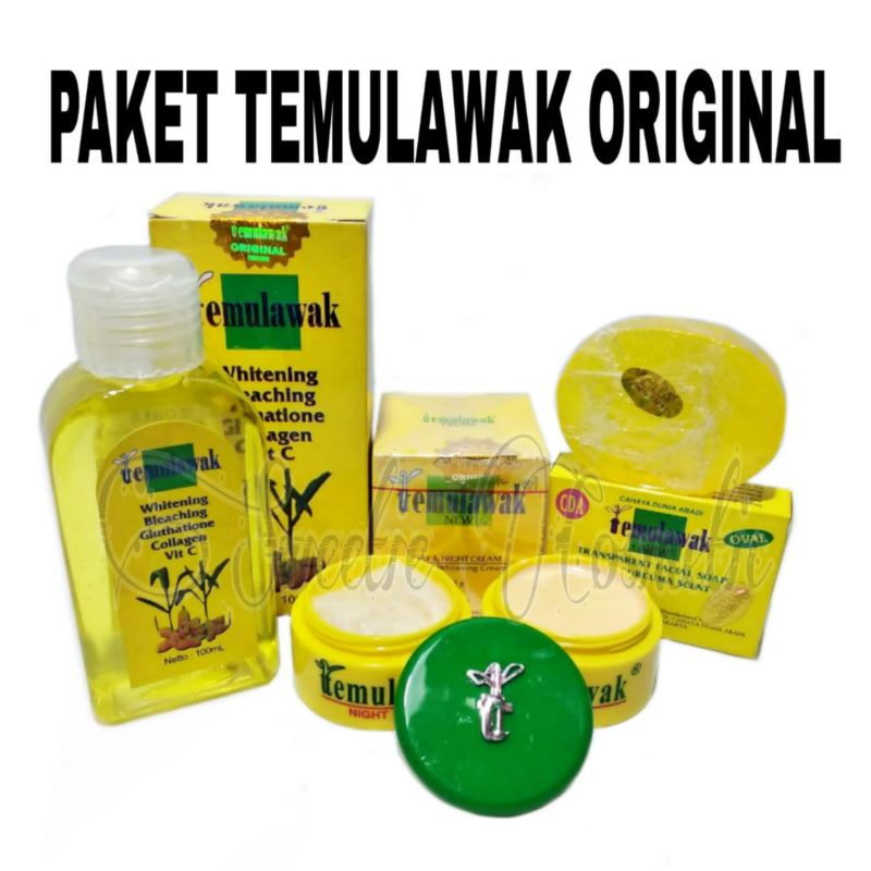 Paket Cream Temulawak Komplit 5in1 / Lengkap Temulawak 5in1 +serum / Paket Lengkap Temulawak Original 5in1