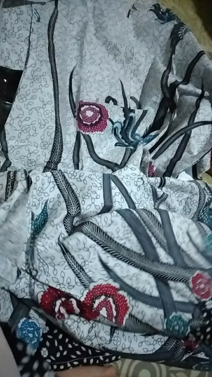 Batik Couple Keluarga Sania Ruffle Ori Ndoro Jowi Dnt Motif Bunga Burungmekar Modern Termurah Shopee