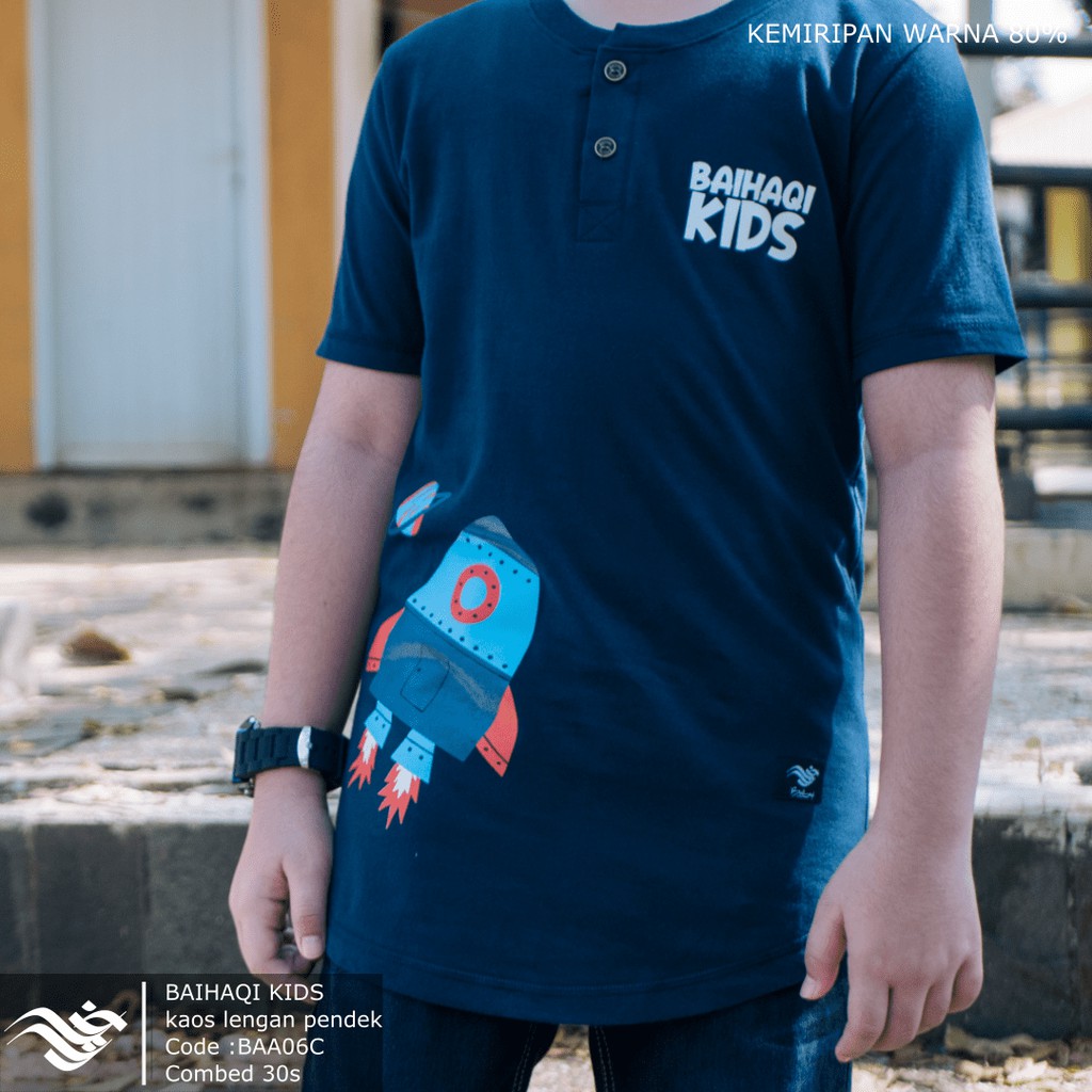Baihaqi Kids Kaos Sablon Lengan Pendek BAA06