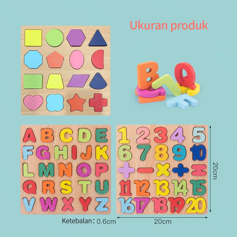 Sweetybayi  Mainan edukasi anak jigsaw puzzle wooden toys