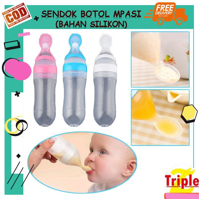 Botol Sendok Bayi Silikon/Botol Sendok Makan Bayi /BOTOL DOT Silicone Sendok MPASI