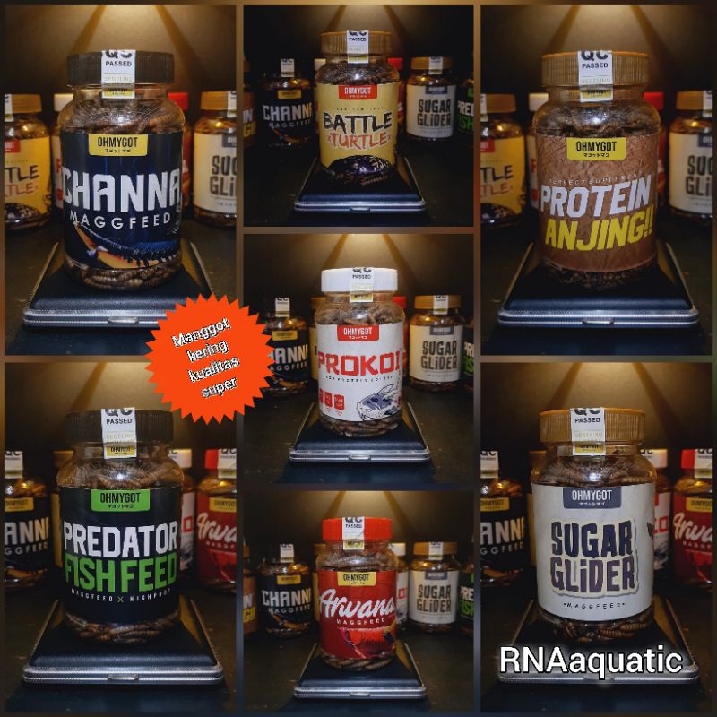 Maggot kering kualitas super 100 gram