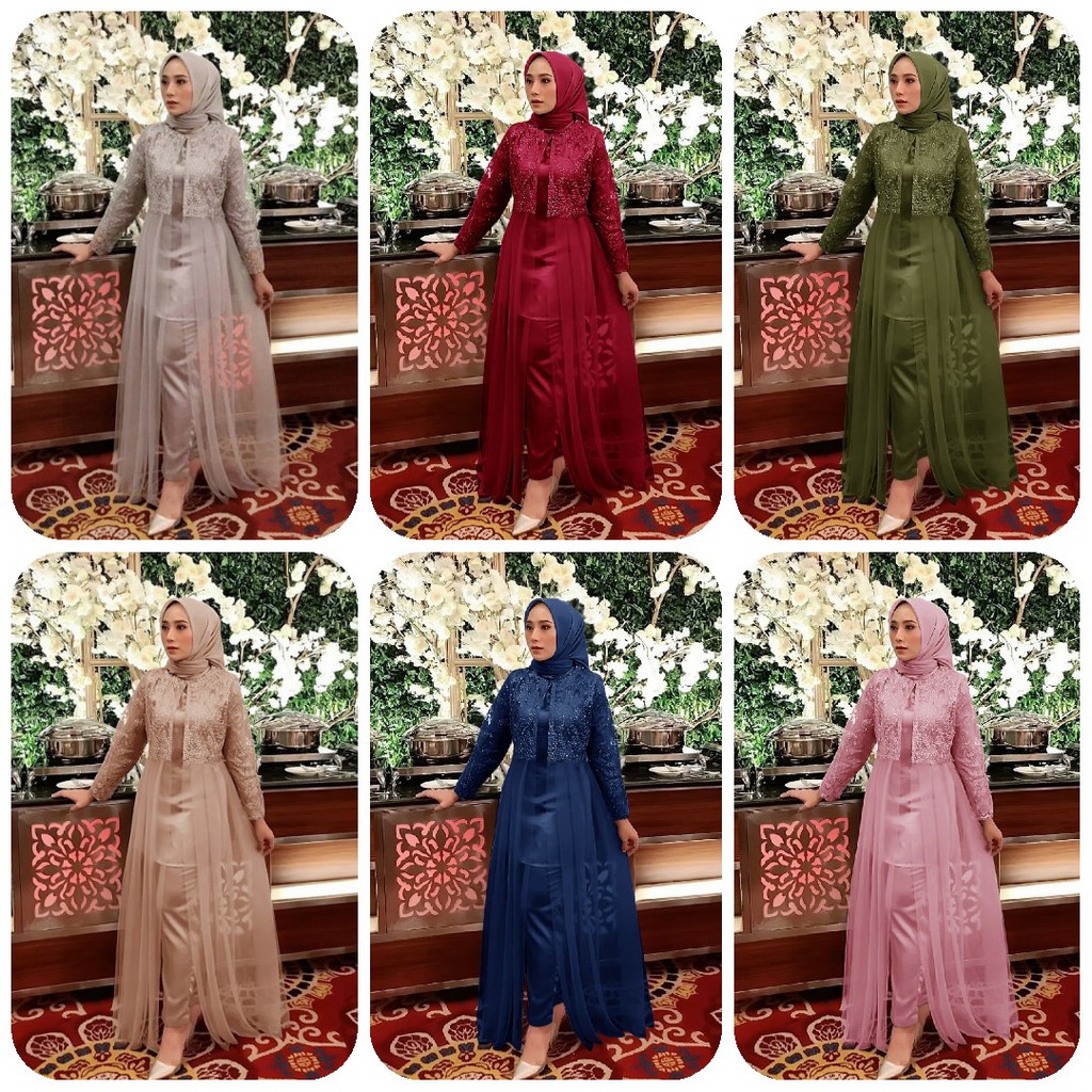ADA REAL PIC SET ATTELIER BRUKAT SET KEBAYA WISUDA KEBAYA BRUKAT TEBAL + CELANA KEBAYA PESTA