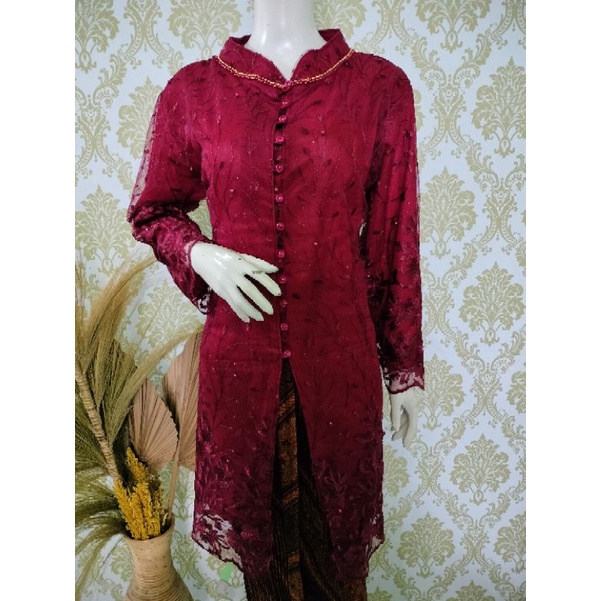 KEBAYA TUNIK IBU BESAN SIZE XL (LD 110), XXL (LD 115), XXL ( LD 120)