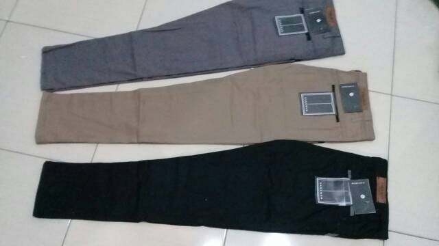 CELANA CHINO PANJANG PRIA KERJA HARIAN SANTAI CASUAL FORMAL HITAM ABU CREAM MOCCA