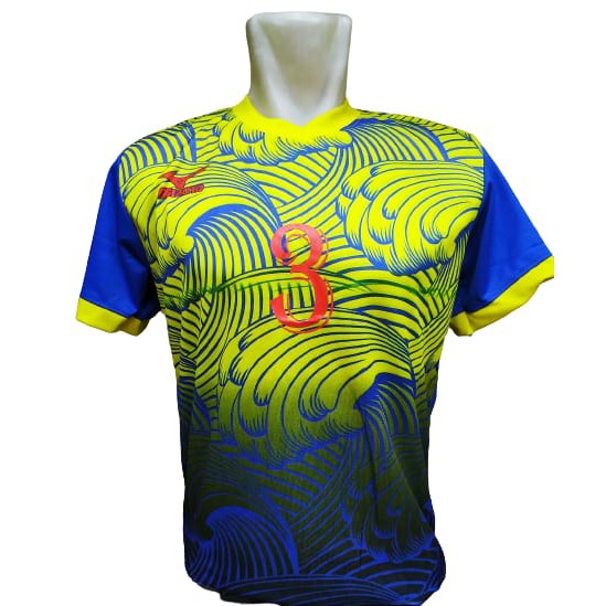 Mizuno kaos olahraga Futsal Volly motif printing