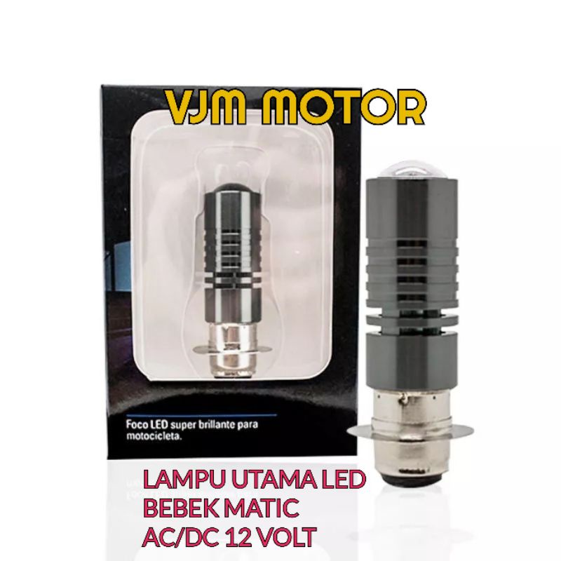 Lampu utam LED Matic bebek AC/DC 12 VOLT 2 Mode Putih-kuning terang Jupiter MX Jupiter Z1 Supra Revo beat vario