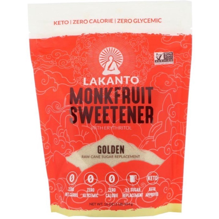 

Lakanto Monkfruit Sweetener With Erythritol Golden 454 Gram