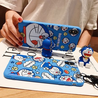 Soft Case Aksen Boneka Kartun Doraemon Untuk Vivo Y20 Y50