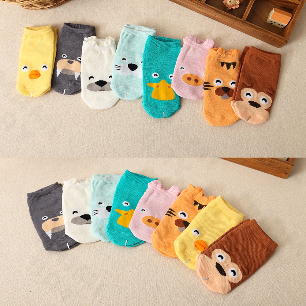 OKEYI Kaos kaki bayi bahan katun baby socks anti slip 3D cute animal