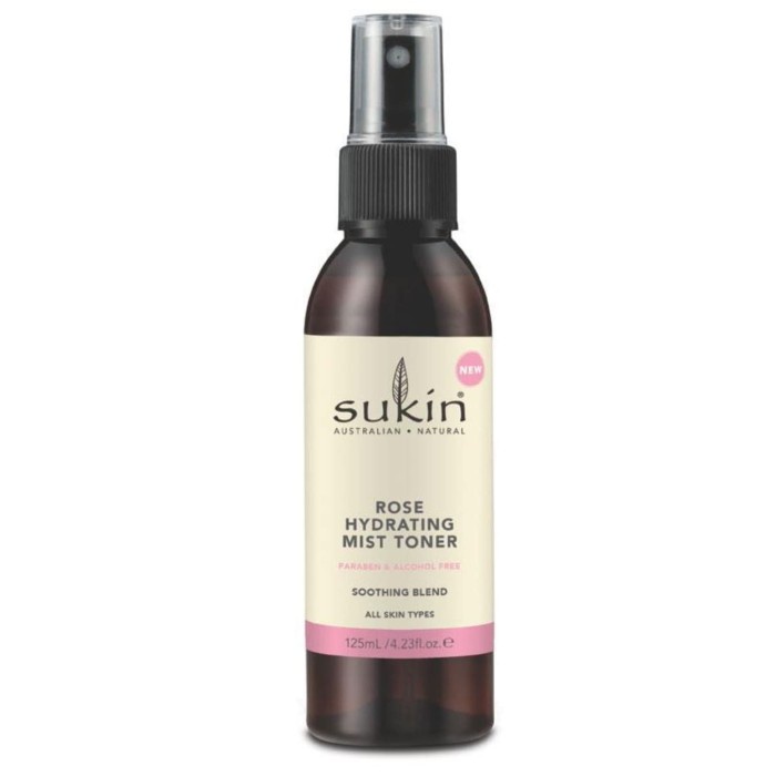 (BPOM) SUKIN Lavender Hdrating Mist Toner 125ml / Rose Hdrating Mist Toner