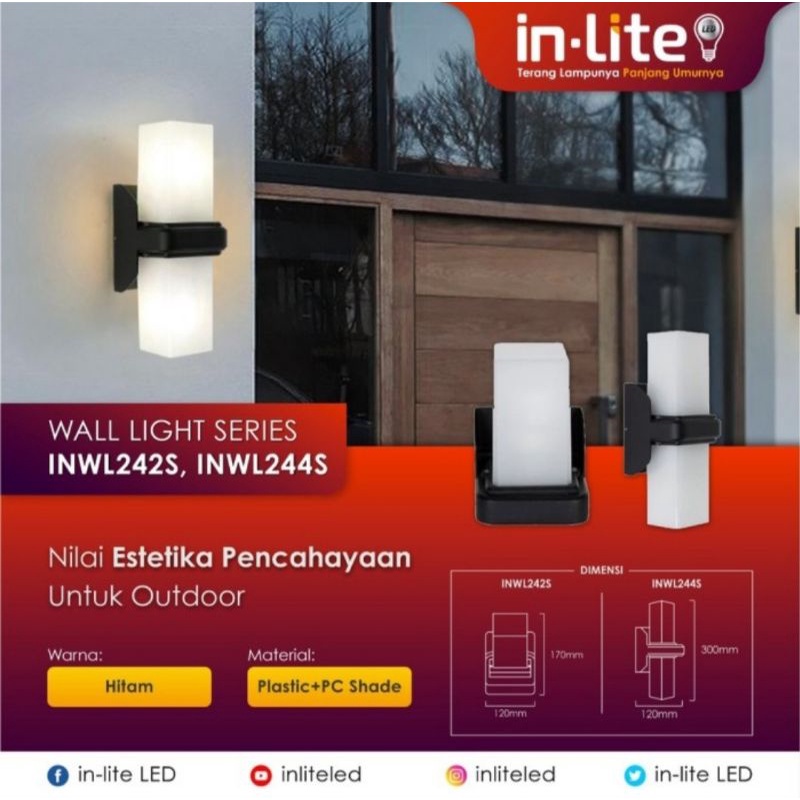 in-Lite Rumah Kap Lampu Dinding/ Wall Light Kubus 244S - INWL244S