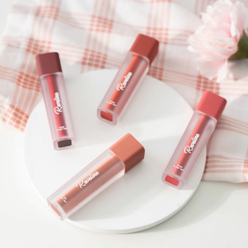 REVELINE Stain Plump Tint LIP TINT LIPTINT REVELIN FRIENDLY HUMBLE SHY REBEL