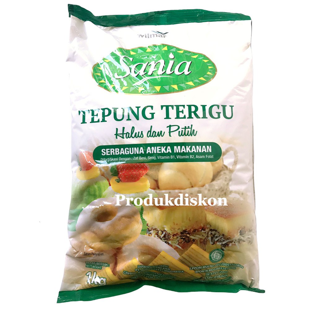 Jual SANIA Tepung Terigu Halus Dan Putih 1kg | Shopee Indonesia