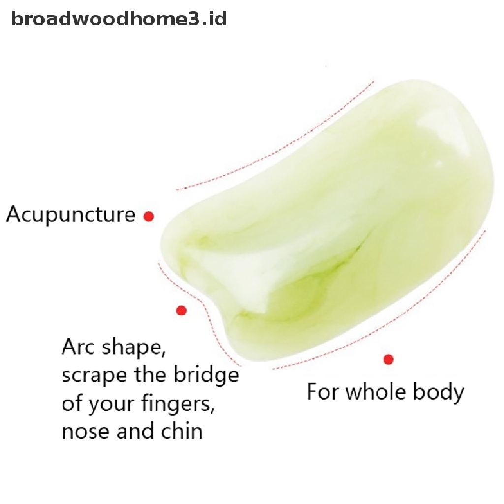 1pc Papan Scraping Gua Sha Bahan Resin Alami Untuk Pijat Wajah / Tubuh