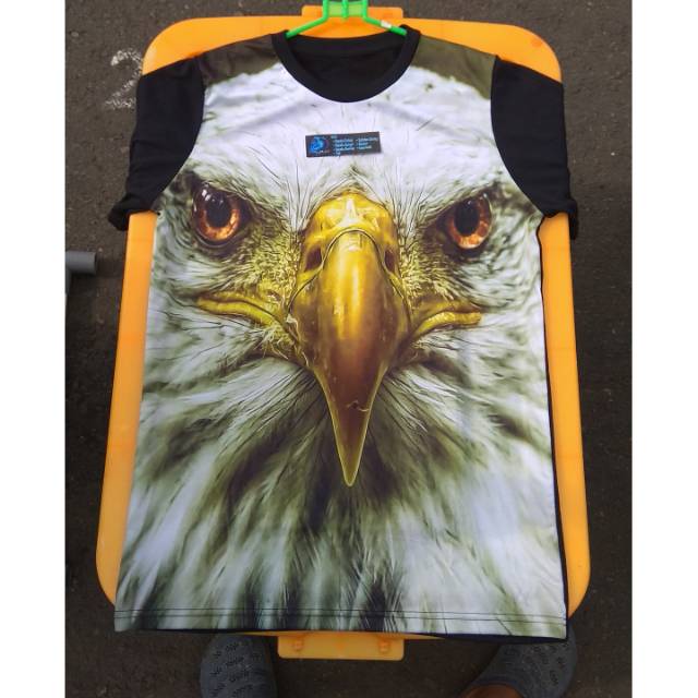 kaos 3D burung elang 3D