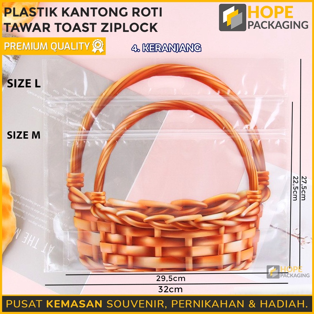 [ ISI 3 PCS ] Plastik Ziplock M Transparant / Kantong Plastik Roti Tawar / Toast Kemasan Plastik Roti Zipper