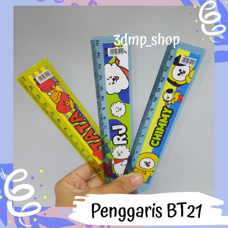 Penggaris BT21 BTS 15cm Mang RJ Shooky Koya Tata Van